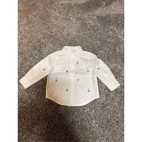Janie and Jack button down shirt size 6-12mos - Picture 1 of 4